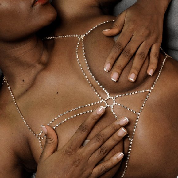 New Sexy Crystal Bra Chain Necklace - Picture 2 of 5